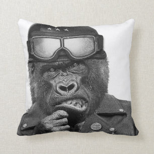 Gorilla Guy Throw Pillow