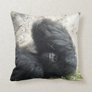 Gorilla Headache Throw Pillow