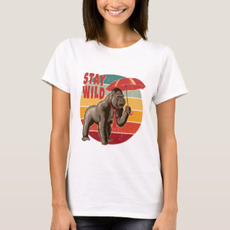 Gorilla Holding an Umbrella T-Shirt
