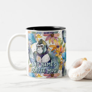 Gorilla Holding the Big Book Coffee Mug