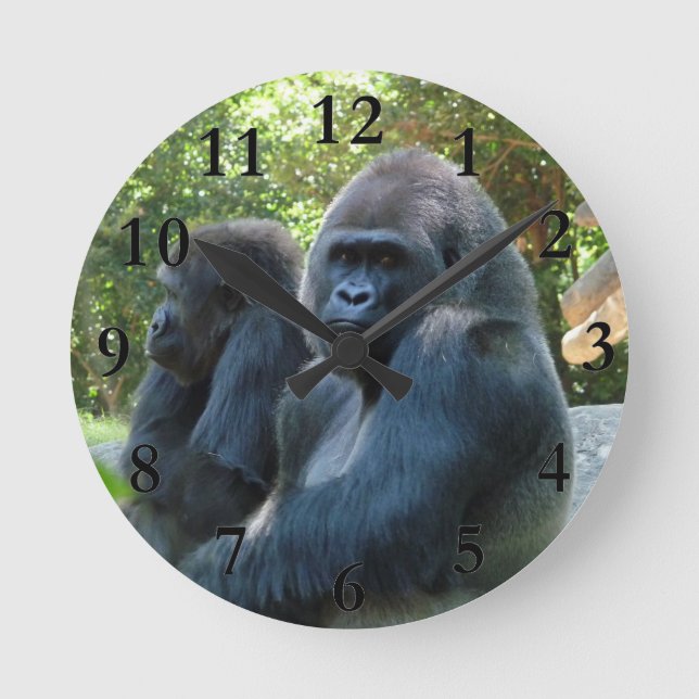 Gorilla Home Decor Round Clock (Front)