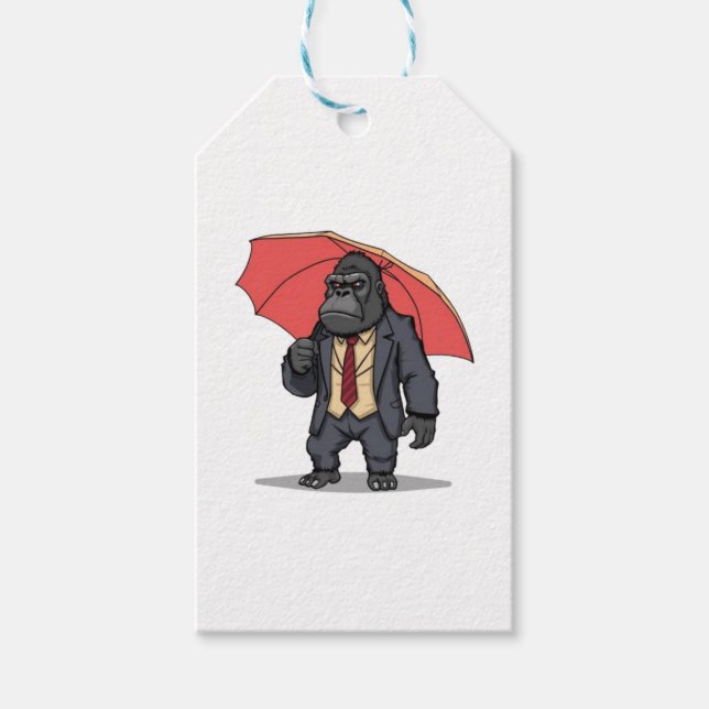 Gorilla In Suit Gift Tags (Front)
