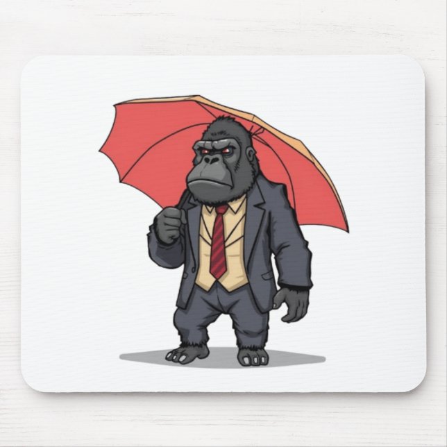 Gorilla In Suit Mouse Pad (Front)