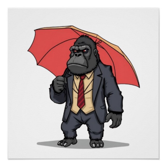 Gorilla In Suit Poster (Front)