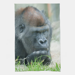 Gorilla in Thought Kitchen Towel
