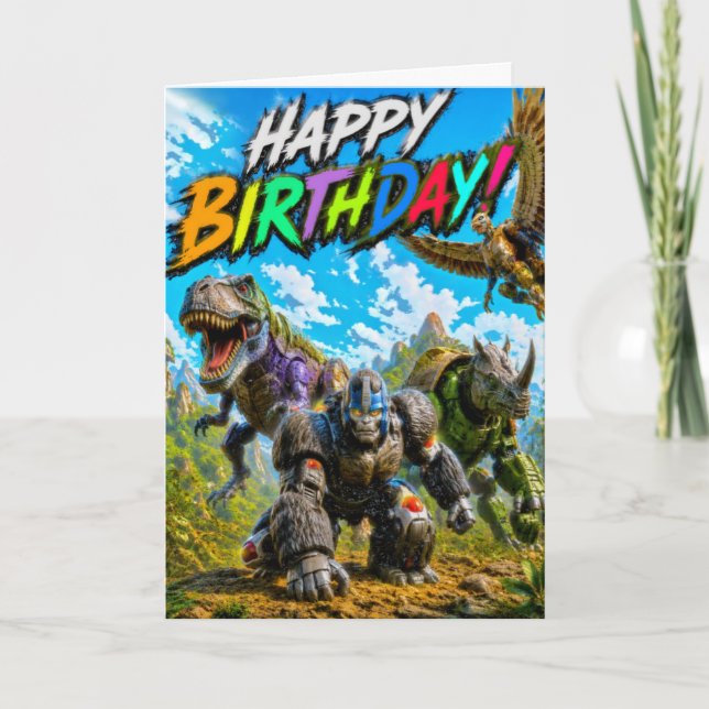 GORILLA ISLAND KINGDOM Folded Greeting Card (Front)