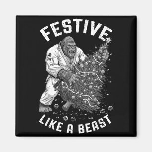Gorilla Jiu Jitsu Ju Jutsu MMA BJJ Festive Like A Magnet