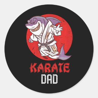 Gorilla Karate Dad Cute Martial Arts Super Dad Classic Round Sticker