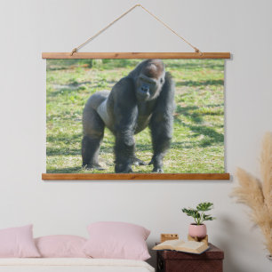 Gorilla Lope Displays Powerful Frame Hanging Tapestry
