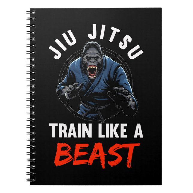 Gorilla Martial Arts Beast Brazilian Jiu Jitsu Notebook (Front)