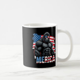 Gorilla merica 4th Of July Usa Flag Sungles Coffee Mug