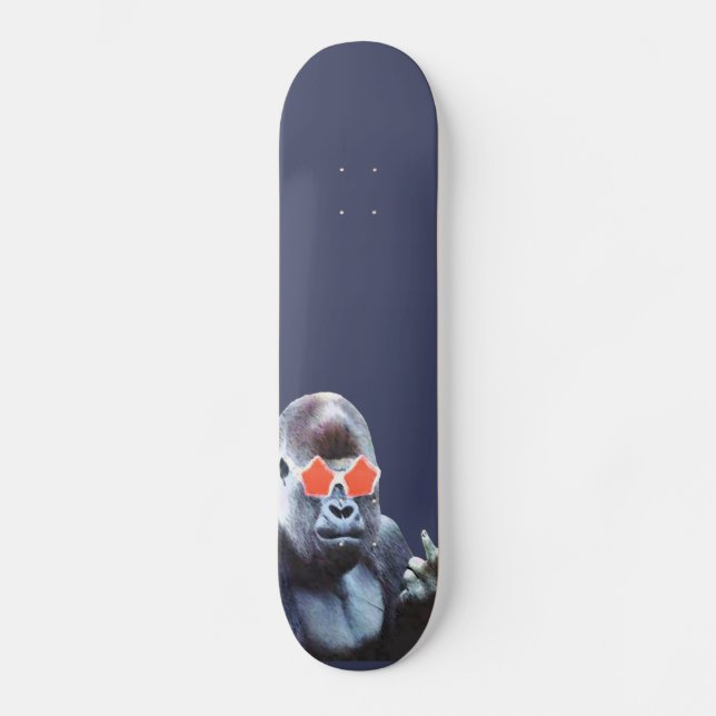 Gorilla middlefinger Street Art skateboard (Front)