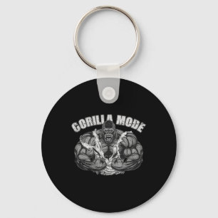 Gorilla Mode Gym Ape Fitness Coach Swole Monkey  Keychain