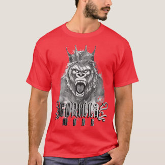 Gorilla Mode Gym Motivation Bodybuilding King Beas T-Shirt