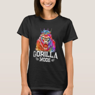 Gorilla Mode King Beast Workout Gym Motivation Fit T-Shirt
