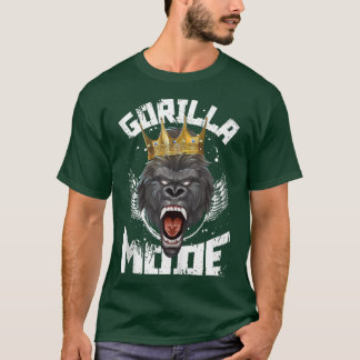Gorilla Mode Motivation Beast Workout King Fitnes T-Shirt