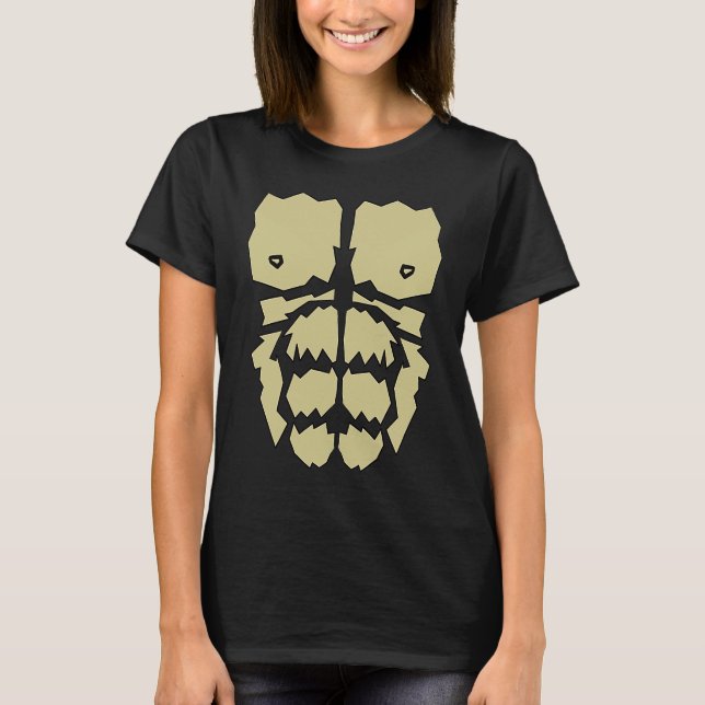 Gorilla Monkey Chest Abdominal Costume T-Shirt (Front)