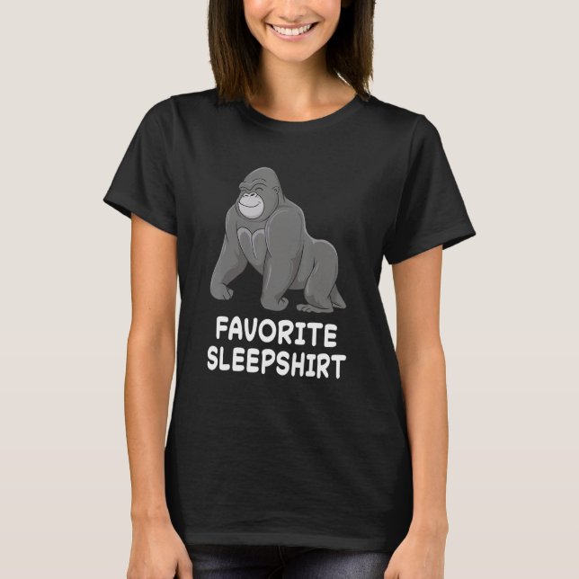 Gorilla Monkey Gorillas Nap Sleeping Sleep Pajama  T-Shirt (Front)