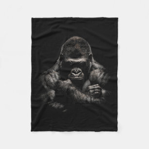 Gorilla Monkey Gym Wear Bodybuilding Workout Motiv Fleece Blanket