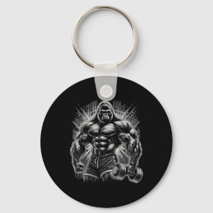 Gorilla Monkey Gym Wear Bodybuilding Workout Motiv Keychain