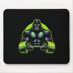 Gorilla Monkey Gym Wear Bodybuilding Workout Motiv Mouse Pad