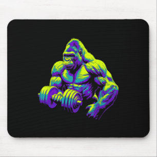 Gorilla Monkey Gym Wear Bodybuilding Workout Motiv Mouse Pad