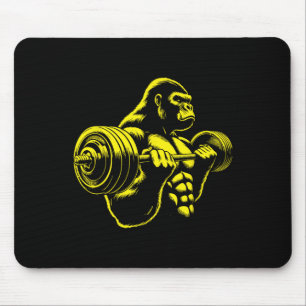 Gorilla Monkey Gym Weight Lifting Bodybuilding Wor Mouse Pad