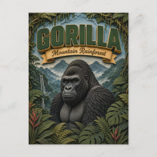 Gorilla Mountain Rainforest POPCUT Postcard