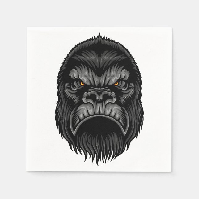 Gorilla Napkins - Illustrated Party Supplies (Front)