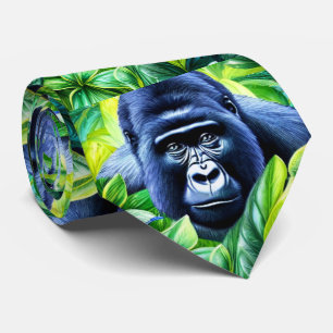 Gorilla Pattern Tie