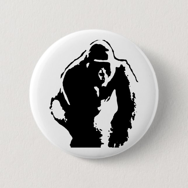 Gorilla Pop Art 2 Inch Round Button (Front)