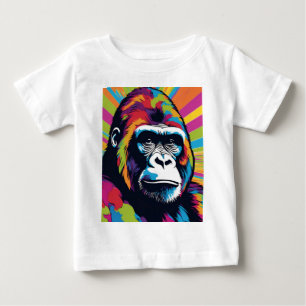 Gorilla Pop Art Cartoon Drawing Baby T-Shirt