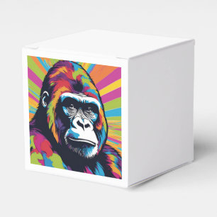 Gorilla Pop Art Cartoon Drawing Favor Box
