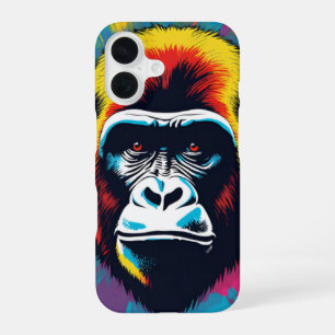 Gorilla Pop Art Cartoon Drawing iPhone 16 Case