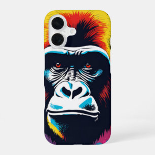 Gorilla Pop Art Cartoon Drawing iPhone 16 Case