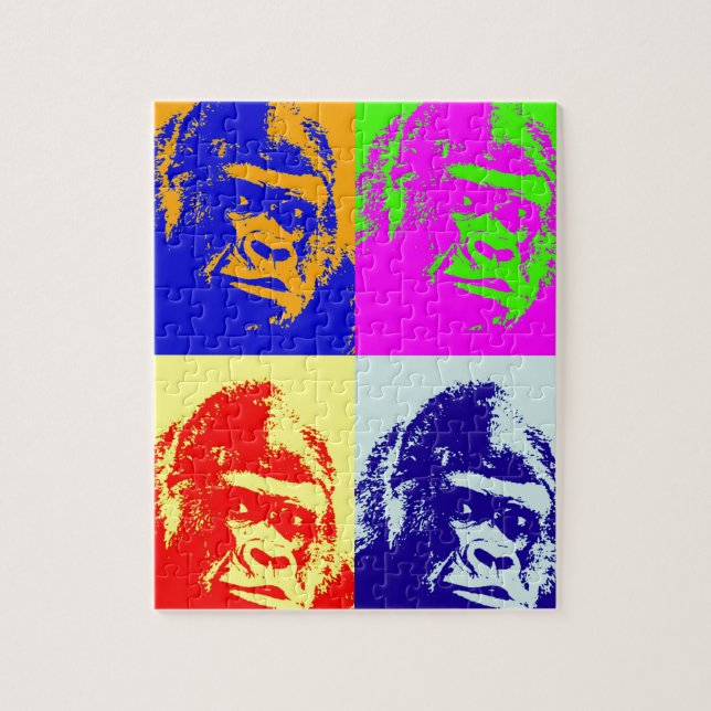 Gorilla Pop Art Jigsaw Puzzle (Vertical)