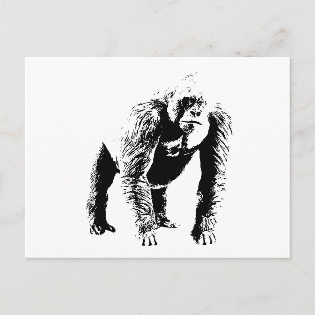 Gorilla Pop Art Postcard (Front)