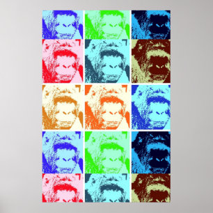 Gorilla Pop Art Poster Print