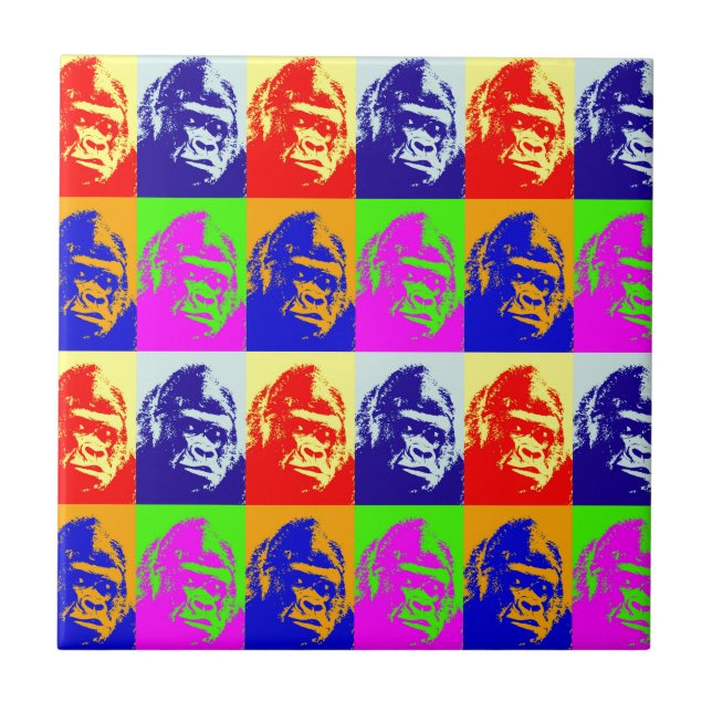 Gorilla Pop Art Tile (Front)