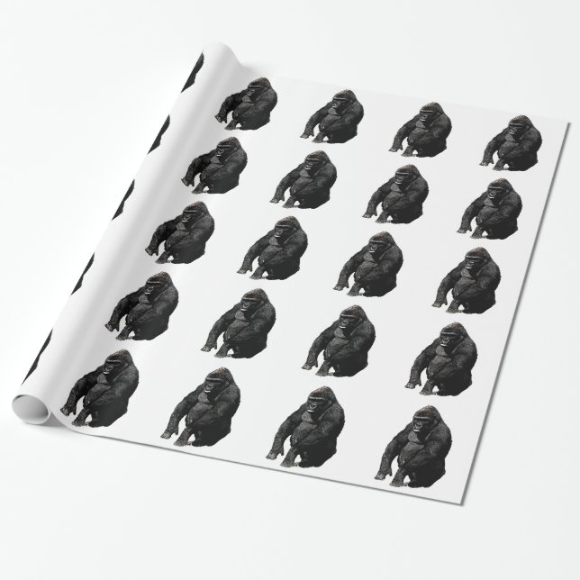 Gorilla Pop Art Wrapping Paper (Unrolled)