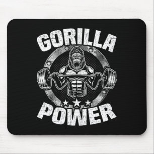 Gorilla Power Bodybuilding Weightlifting Workout Mouse Pad