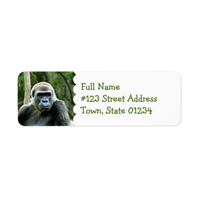 Gorilla Profile Return Address Label (Front)