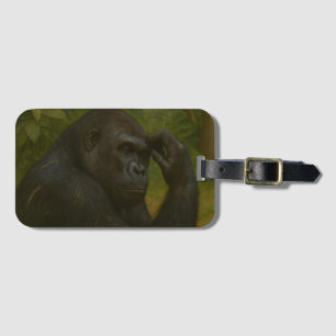 Gorilla Reflection – Thoughtful Wildlife Portrait Luggage Tag