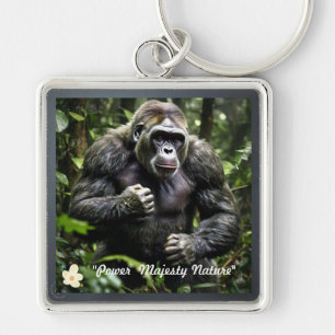 "Gorilla’s Commanding Presence" Keychain