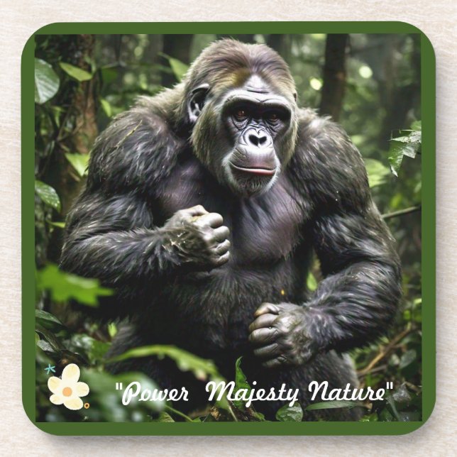 "Gorilla’s Forest Majesty" Coaster (Front)