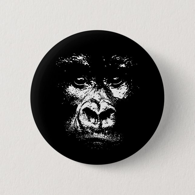 Gorilla Shadows 2 Inch Round Button (Front)