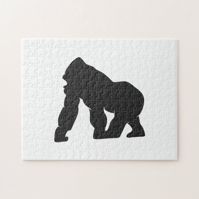 Gorilla silhouette jigsaw puzzle (Horizontal)
