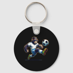 Gorilla Soccer Byll Boys Kids Keychain
