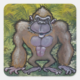Gorilla Square Sticker