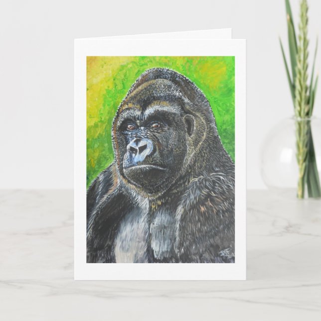 Gorilla study Birthday Card (Front)